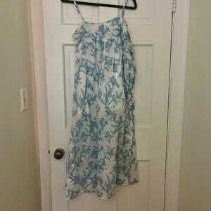 Bird & Kite Women's Blue and White Dress Size Small